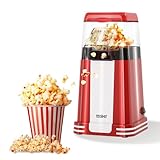 YASHE Popcornmaschine Retro, 1200 W Heißluft-Popcornmaschine mit Messbecher,...