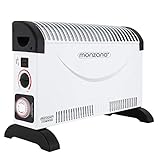 MONZANA® Konvektor Elektroheizung 2000 W inkl. 24 Std. Timer 3 Heizstufen...