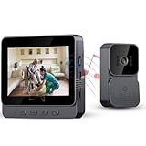 Kabellose Türklingel mit Kamera 1080P Video-Türsprechanlage mit 4,3 Zoll (10,9...
