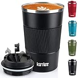 KETIEE Thermobecher Kaffeebecher to Go 13oz/380ml Edelstahl Kaffee-to-go Becher...