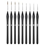 Annvchi Feine Pinsel Set,9 Acryl Pinselset Acrylfarben,Pinsel Fein,Malen Nach...