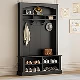 LAKFEW Garderobe mit Sitzbank, Flurgarderobe mit Offenem Stauraum und Regal,...