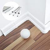 [DQ-PP] 10 Meter Sockelleisten 62mm PVC Weiß Laminatleisten Fussleisten aus...