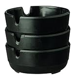 APS 576 Aschenbecher 'CASUAL' 3er-Set Schwarze Melamin Aschenbecher, Ø 8 x 3 cm