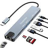 8-IN-1 USB C Hub, Typ-C Multiport Adapter mit Ethernet, 100W PD, 4K HDMI, 3 USB...