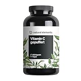 Vitamin C gepuffert 500mg – 365 vegane Kapseln – magenschonend, pH-neutral,...