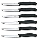 Victorinox Swiss Classic, Profi Steakmesser-Set, 6-teilig, Extra Scharfe Klinge,...