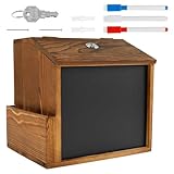 Hölzerne Vorschlagsbox 21x16x20cm Wahlurne Abschließbar Holz mit 3...