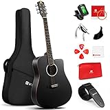 Vangoa 4/4 Akustik Gitarre Volle Größe Cutaway Westerngitarre 41 Zoll für...