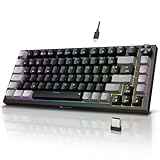 KOORUI Mechanisch Tastatur, Gaming Tastatur Kabellos/Kabelgebunden/Bluetooth 26...