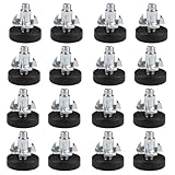 16 Stück Stellfüße Höhenverstellbar, Nivellierfüße mit Einschlagmutter M6...