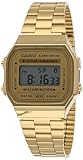 Casio Collection Unisex Retro Armbanduhr A168WG-9EF, Gold/Gold/Grau,...