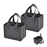 MQWDGJ Flaschentasche 6 Flaschen, 2 Stück Flaschentasche, Flaschentasche Filz...