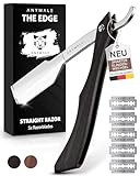 ANYMALE Rasiermesser 'The Edge' - Griff aus Ebenholz - Rasiermesser Herren -...