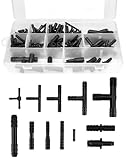 QWORK® 113 STK Schlauchverbinder Set - 12 Größen T Stück Gerade Stück und...