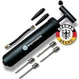 SPORTIVONETIC® Ballpumpe mit 4 Metallnadeln - 2 Kunsstoffnadeln - 1 Schlauch -...