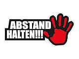 1 x Aufkleber Stopp Abstand Halten Auffahren Sticker Autoaufkleber Decal OEM JDM