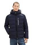 TOM TAILOR Herren 1037342 Puffer-Jacke mit Abnehmbarer Kapuze, 10668-sky Captain...