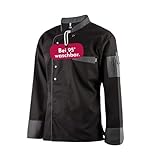 Clinotest Kochjacke, Bäckerjacke, langarm mit Druckknopfverschluss, in der...