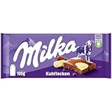 Milka Kuhflecken 1 x 100g I Alpenmilch-Schokolade I mit Flecken aus weißer...