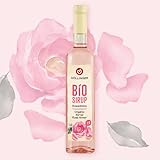 Höllinger Bio Rosenblüten Sirup - Vegan, 3x500ml Glas Flasche - rosige...
