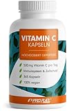 Vitamin C hochdosiert - 365 Vitamin C Kapseln - 500 mg Vitamin C gepuffert -...
