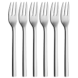 WMF Nuova Kuchengabel Set 6-teilig, 16 cm, Cromargan Edelstahl poliert,...