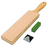 SHARPAL 205H Doppelseitiger Leder-Streichriemen (330 x 60 mm) Kit mit 53g...