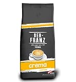 DER-FRANZ Kaffee Crema, Intensität 4/5, 100% Arabica, ganze Kaffeebohnen,...