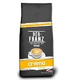 DER-FRANZ Kaffee Crema, Intensität 4/5, 100% Arabica, ganze Kaffeebohnen, 1000...