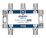 EDISION SDC-4 SAT-Verteiler Splitter 4-Fach geignet für TV, Satellit,...