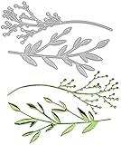 Gowxs Metall-Stanzschablone, Zweig-Schablone, Dekoration, Prägeschablonen für...