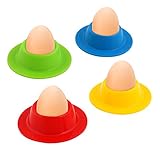 Vicloon Eierbecher,4 Stück Weicher Eierbecher,rund stapelbar Eierbecher aus...