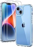 TAURI 3 in 1 für iPhone 14 Hülle 6,1' mit 2 Stück Panzerglas Schutzfolie,...