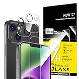 NEW'C für iPhone 14 für Panzerglas 6,1'(2 Stück) und Kamera Panzer Schutz...