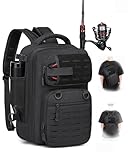 BlesMaller 2 in 1 Angelrucksack mit Rutenhalter kleine Angeltasche 25L Taktische...