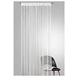 heimtexland ® Fadengardine in weiß HxB 160x148 cm mit Stabtunnel KÜRZBAR...