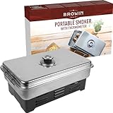 Browin 330001 TISCHRÄUCHEROFEN mit Thermometer Edelstahl OFEN RÄUCHEROFEN...