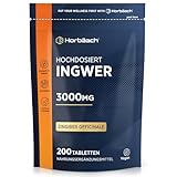 Ingwer Tabletten 3000mg Tagesdosis | 1000mg Zingiber Officinale pro Stück |...
