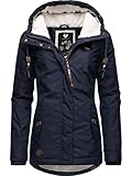 Ragwear Damen warme Winterjacke kurz mit Kapuze Monade Intl Navy22 Gr. XL
