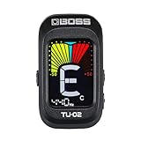 BOSS TU-02 Clip-on Tuner, Helles Farbdisplay mit anpassbarem Sichtwinkel