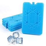Pack of 4 Ice Packs Cool Bag, Ice Packs with 200 ml each, Small Cool Bag, Ultra...