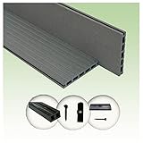 Woodstore24 Terrassendielen WPC Komplettset WoodoBasicFes (20 x 145 mm, Länge:...