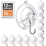 KORCCI Saugnapf-Haken, robust, transparent, wiederverwendbar und abnehmbar, 4,5...