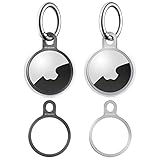 [2Pack] Stouchi AirTag Schlüsselanhänger Rostfreier Stahl Air Tag Case Holder...