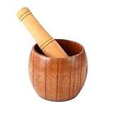 Wenrescry Jujube-Holz Mörser & Stößel – Robustes Werkzeug zum Mahlen von...
