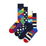 Happy Socks Unisex 4-Pack Multi-Color Gift Set Socken, M (4er Pack)