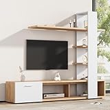Merax Wohnwand Wohnzimmer, Wohnzimmer Möbel Set, 1x TV Lowboard,...