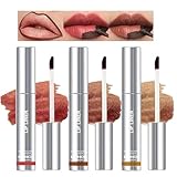 3 Stück Lippenstift Peel Off, Lippenkonturendtift Matt, Peel Off Lip Stain Lip...