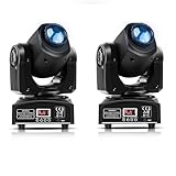 2 Stück Mini 30W Moving Head LED Bühnenlicht Beam, RGBW LED Partylichter...